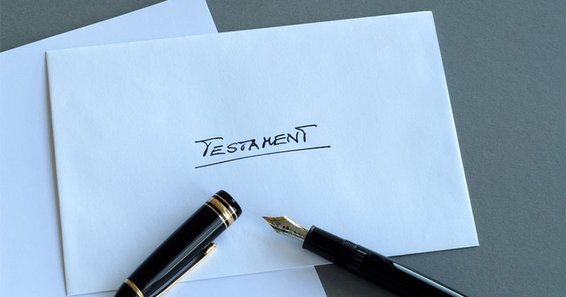 Erbrecht Mülheim, Oberhausen & Düsseldorf Umschlag mit der Aufschrift: Testament